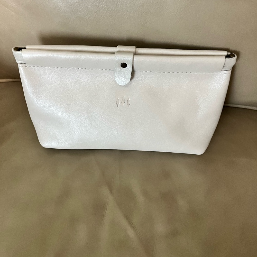 Portland Leather unicorn  pearl Clutch